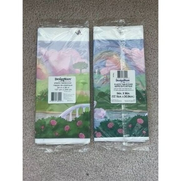 RARE DesignWare Princess Jewel Tablecloths (Set of 2) | Barbie Style Castle & Ro - Picture 1 of 10